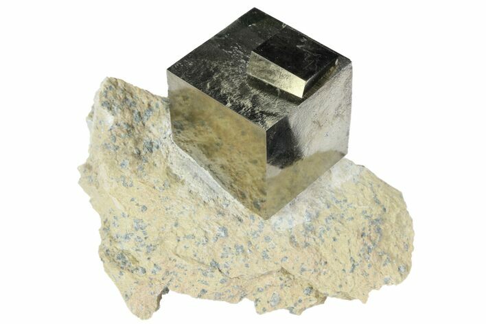 Flawless, Large Pyrite Cube In Matrix - Navajun, Spain #94336